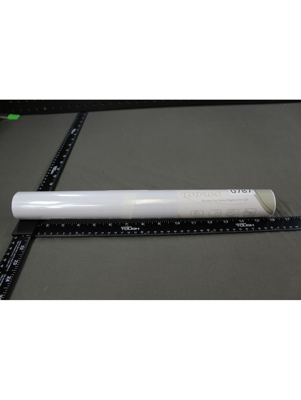 TODUSO White Drawer Shelf Liner Roll 15.8x197" Vinyl